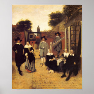 De Hooch - Dutch Family 1662 Poster