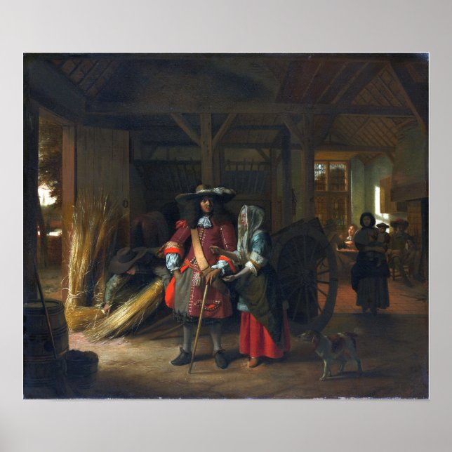 De Hooch - Paying The Hostess Poster (Front)