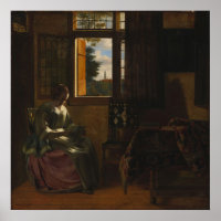 De Hooch - Woman Reading A Letter 1664