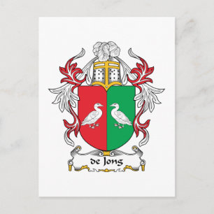 de Jong Family Crest Postcard