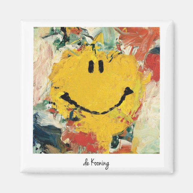 de kooning happy face magnet (Front)