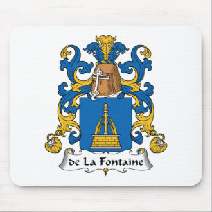 de la Fontaine Family Crest Mouse Mat