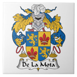 De La Mota Family Crest Tile