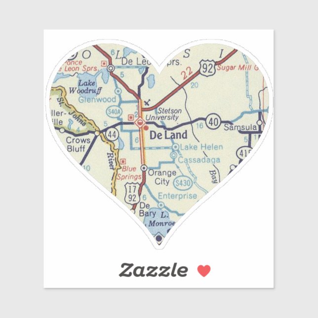 De Land Florida Vintage Map (Sheet)