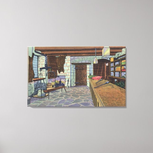 De Lery Castle and Rush-Bagot Memorial View Canvas Print (Front)