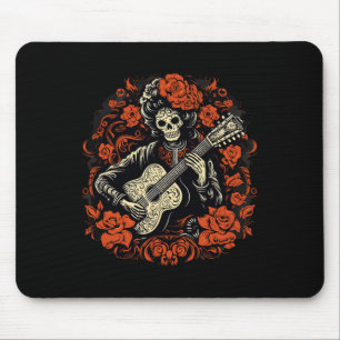 De Los Muertos Day Of The Dead Halloween Skeleton Mouse Mat