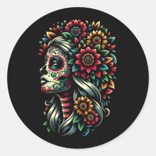 De Los Muertos La Catrina Day Of The Government Classic Round Sticker