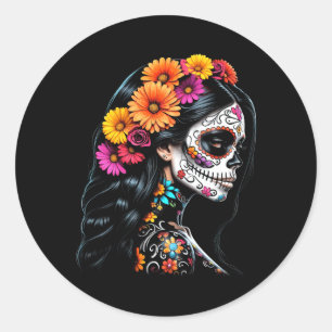 De Los Muertos La Catrina Day Of The Government Classic Round Sticker
