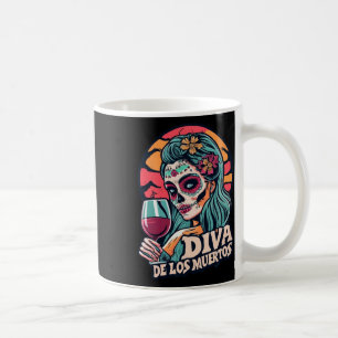De Los Muertos Womens Skeleton Halloween Party Tee Coffee Mug
