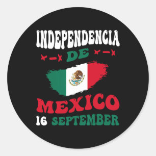De Mexico Flag Pride Mexican Independence Day Classic Round Sticker