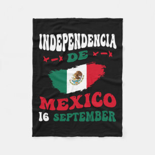 De Mexico Flag Pride Mexican Independence Day  Fleece Blanket