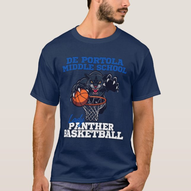 De Portola Lady Panther Basketball T-Shirt (Front)