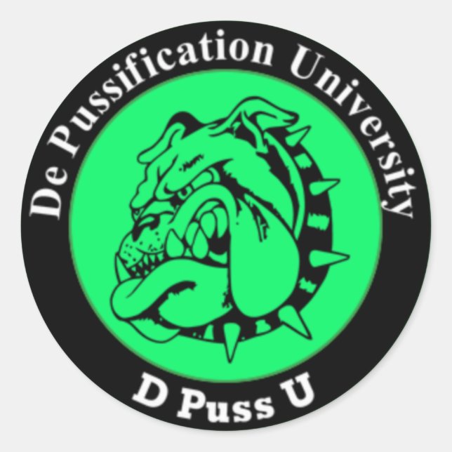 De Pussification University Official Sticker (Front)