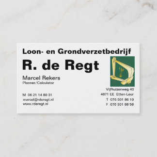 De Regt Business Card