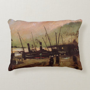De Ruijterkade in Amsterdam by Vincent van Gogh Decorative Cushion