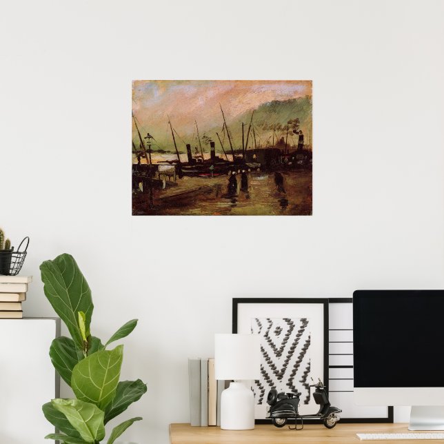 De Ruijterkade in Amsterdam by Vincent van Gogh Poster (Home Office)