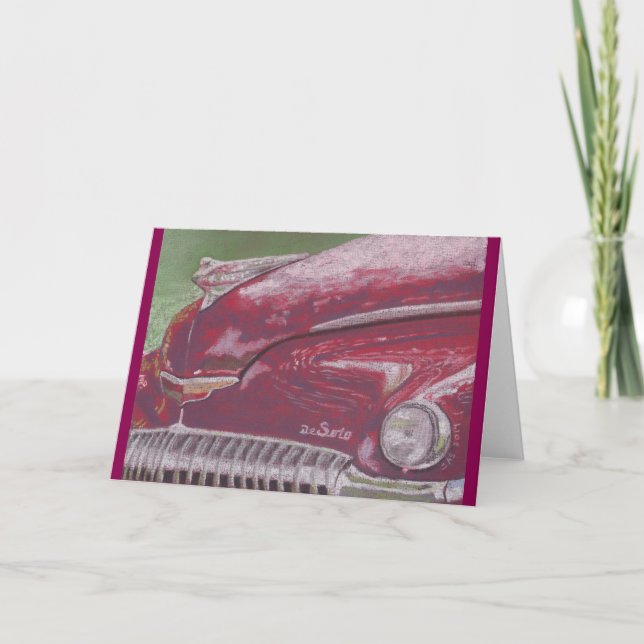 "De Soto" automobile car greeting card (Front)
