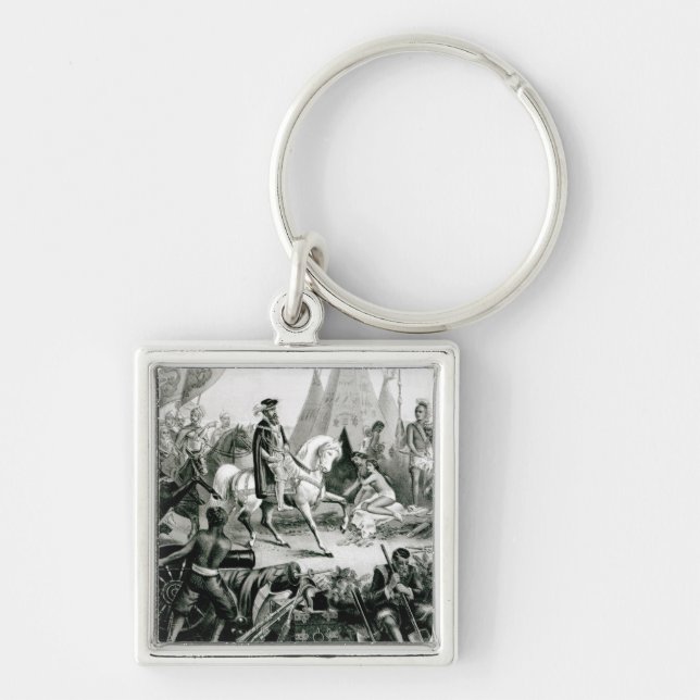 De Soto Discovering the Mississippi Key Ring (Front)