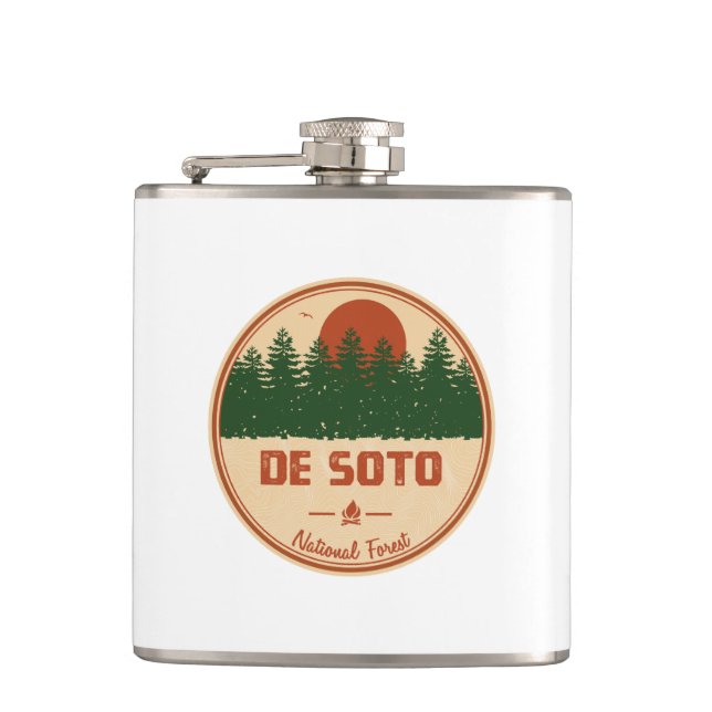 De Soto National Forest Hip Flask (Front)