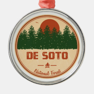 De Soto National Forest Metal Tree Decoration