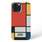 De Stijl Inspired Primary Coloured Squares Monogra