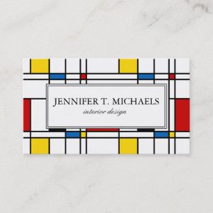 De Stijl Pattern Business Card
