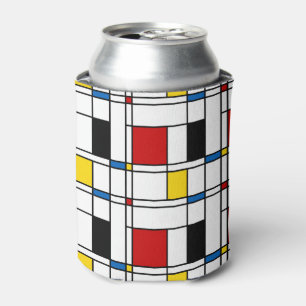 De Stijl Pattern Can Cooler