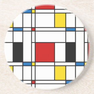 De Stijl Pattern Coaster