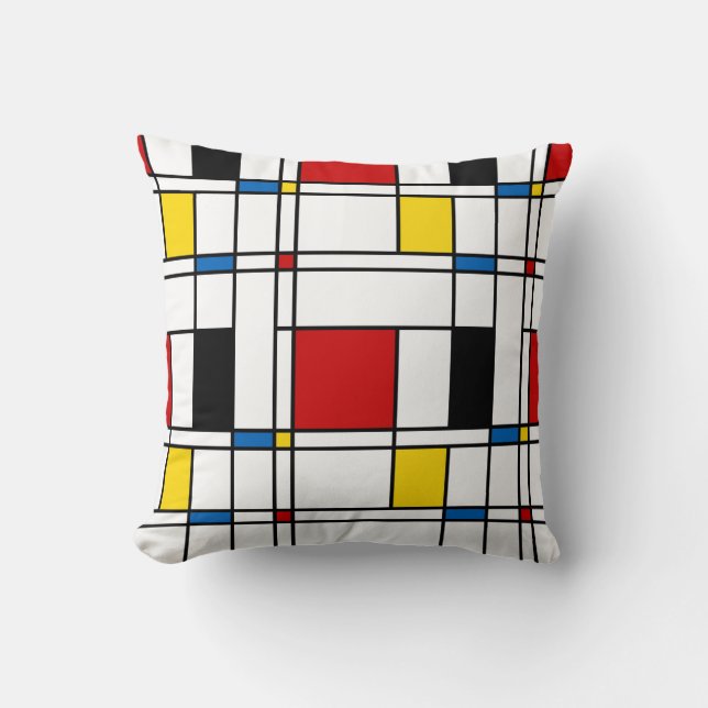 De Stijl Pattern Cushion (Front)