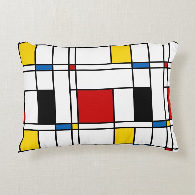 De Stijl Pattern Decorative Cushion (Front)
