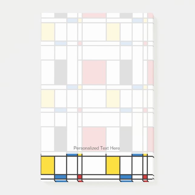 De Stijl Pattern Post-it Notes (Front)