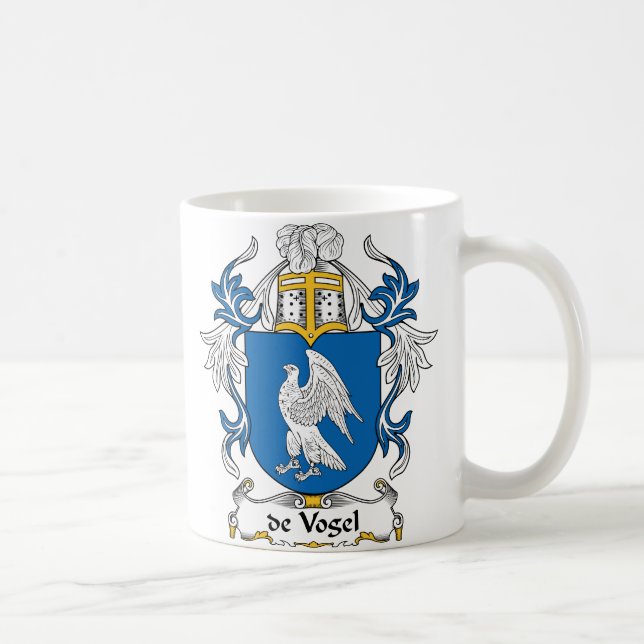de Vogel Family Crest Coffee Mug (Right)