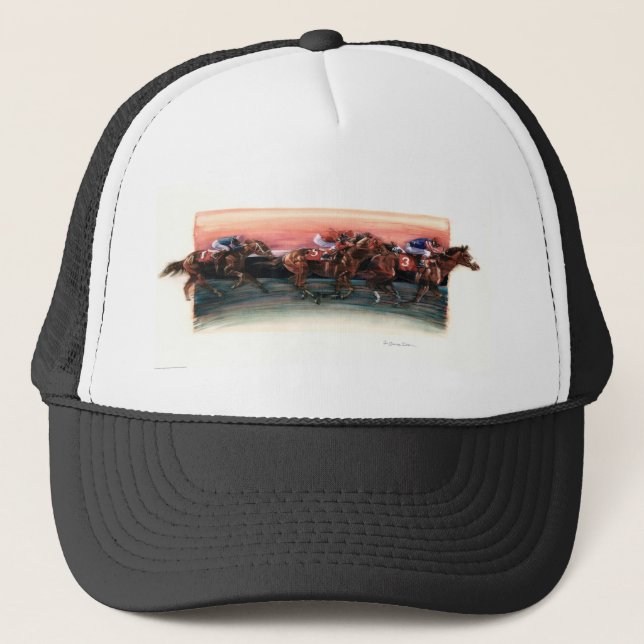 DEA25 Horse Race.tif Trucker Hat (Front)