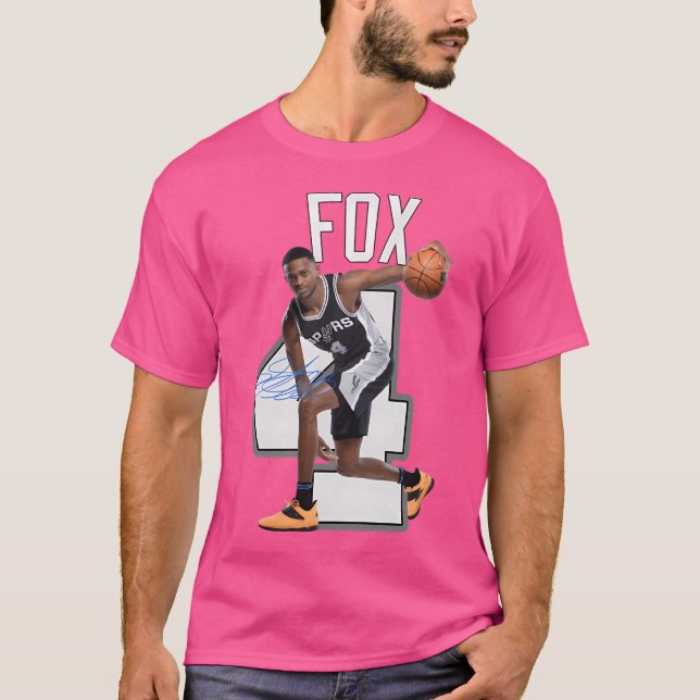 De'Aaron Fox 4 San Antonio T-Shirt (Front)