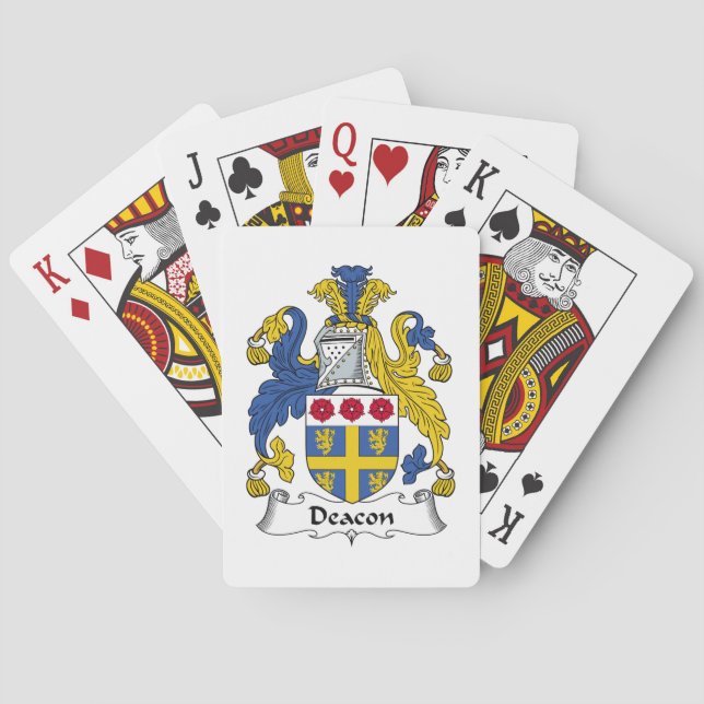 Deacon Family Crest Playing Cards (Back)