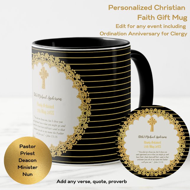 DEACON Newly Ordained Verse Gift Commemorative Mug (Creator Uploaded)