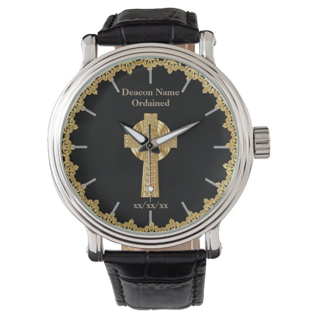 Deacon Ordained Ordination Gift Commemorative Watch (Front)
