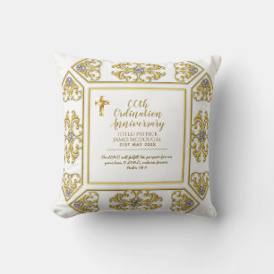 DEACON Ordination Anniversary ANY yrs - Custom Cushion
