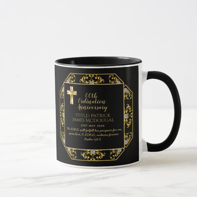 DEACON Ordination Anniversary ANY yrs - Custom Mug (Right)