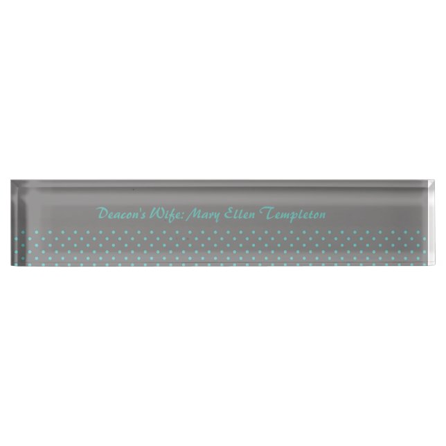 Deacon's Wife Custom Template Nameplate (Front)