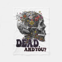 Dead And You Skull Head Funny Halloween Outfit Cos