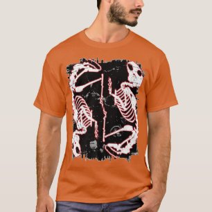 Dead Bunnies Grunge Art Rabbit Skeletons Graphic T-Shirt