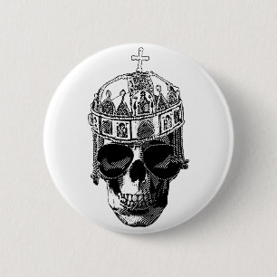 Dead Byzantine Emperor with sunglasses 6 Cm Round Badge