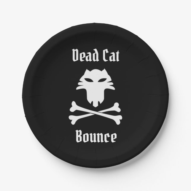Dead Cat Bounce Paper Plate (Front)