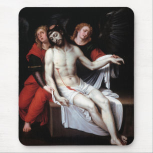 Dead Christ Supported by Two Angels (Ribalta) Mouse Mat