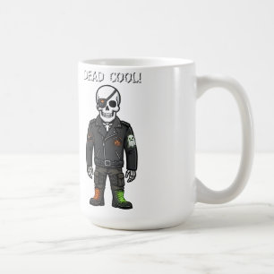 Dead Cool Skeleton Biker   Halloween Coffee Mug