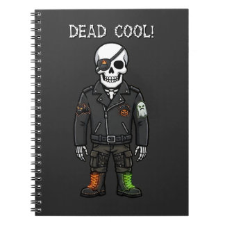 Dead Cool Skeleton Biker | Halloween Notebook