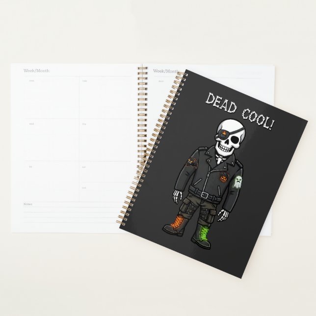 Dead Cool Skeleton Biker | Halloween Planner (Display)