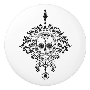 Dead Damask - Chic Sugar Skull Ceramic Pull