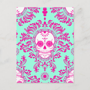 Dead Damask - Chic Sugar Skull Postcard
